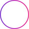 rep management Icon white icon showing three people with a review bubble above them with a gradient pink and purple border